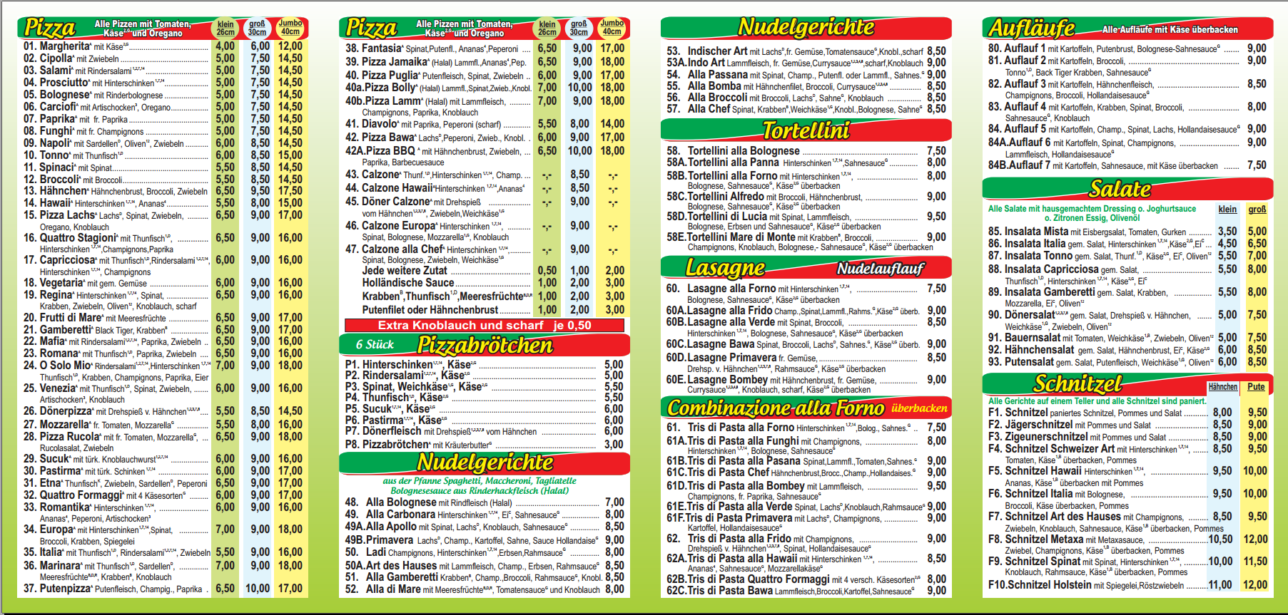 SURAJ Menu page One